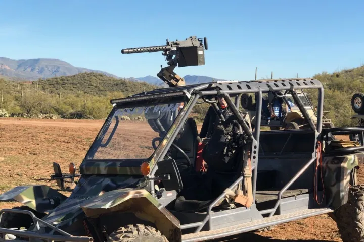 Desert Wolf Browning machine gun on atv phoenix scottsdale