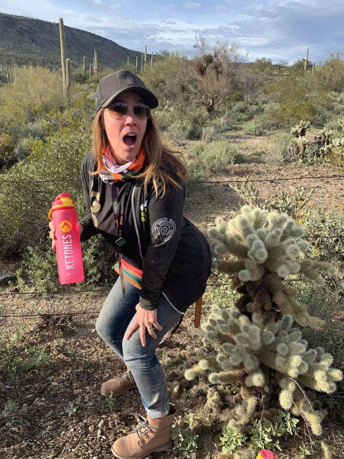 Gotta watch those jumping cholla Desert Wolf Tours